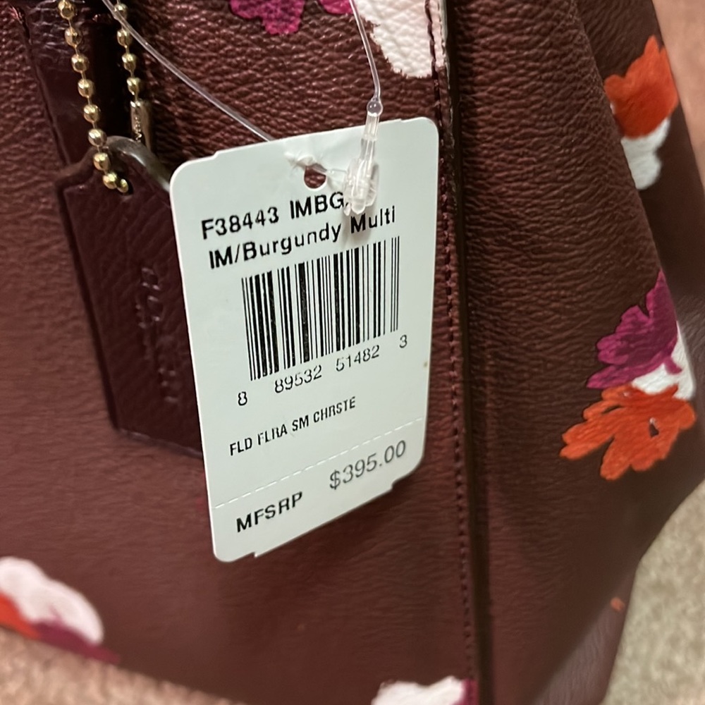Burgundy coach bag - Picture 3 of 7